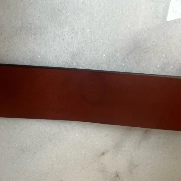 Frank Daniel Buckle Casual 1 1/2" wide Genuine Leather Belt Italy 39.5” Long - Picture 12 of 16